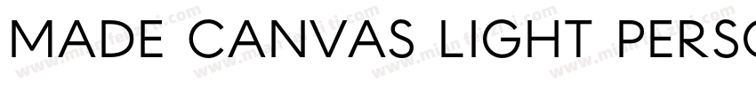 MADE CANVAS LIGHT PERSONAL USE字体转换